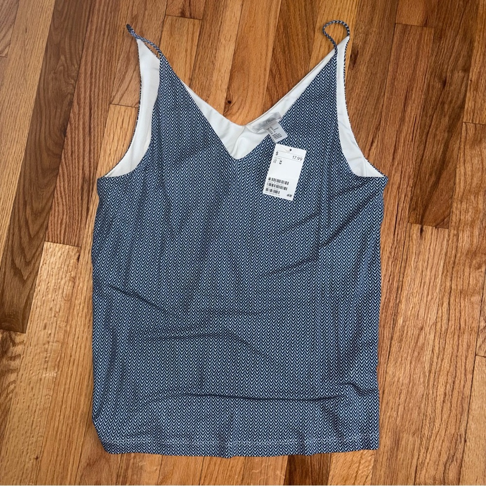 Women's Blue Patterned Top